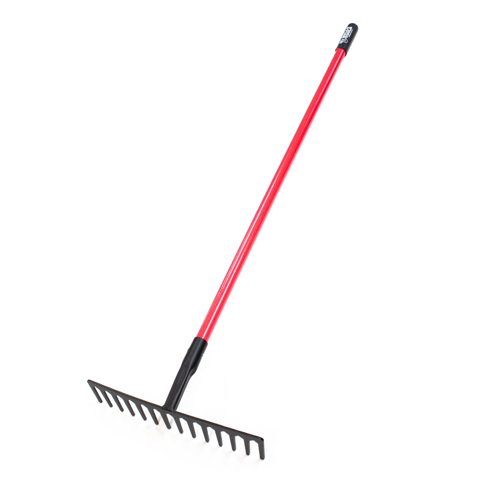 BULLY TOOLS 14-Tine Level Head Rake with Fiberglass Handle 66 inch