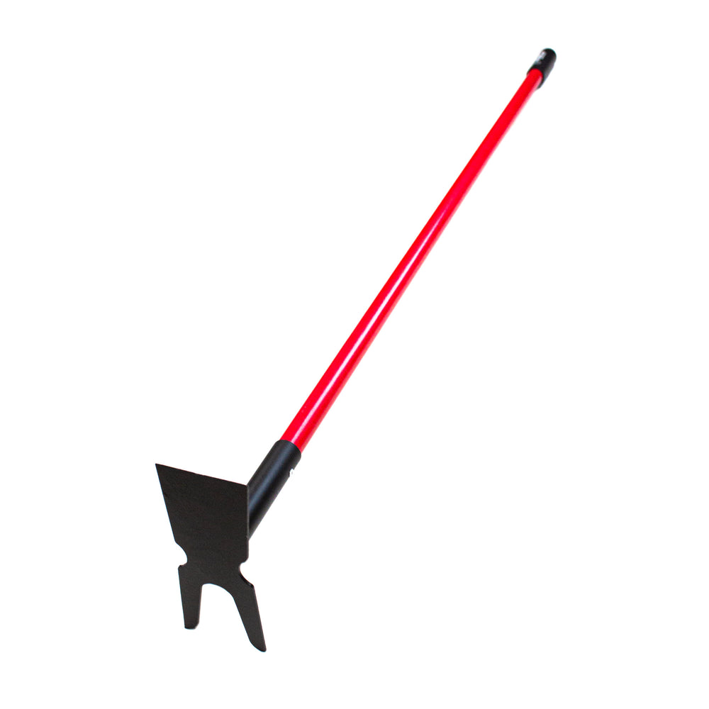 BULLY TOOLS Two-Prong Weeding Hoe with Long Fiberglass Handle