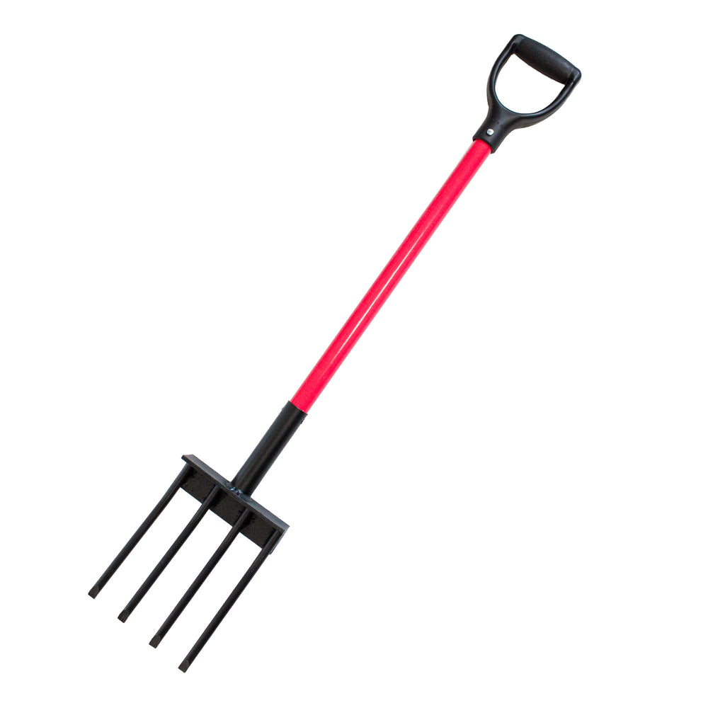 BULLY TOOLS Spading Fork with Fiberglass Handle and Poly D-Grip