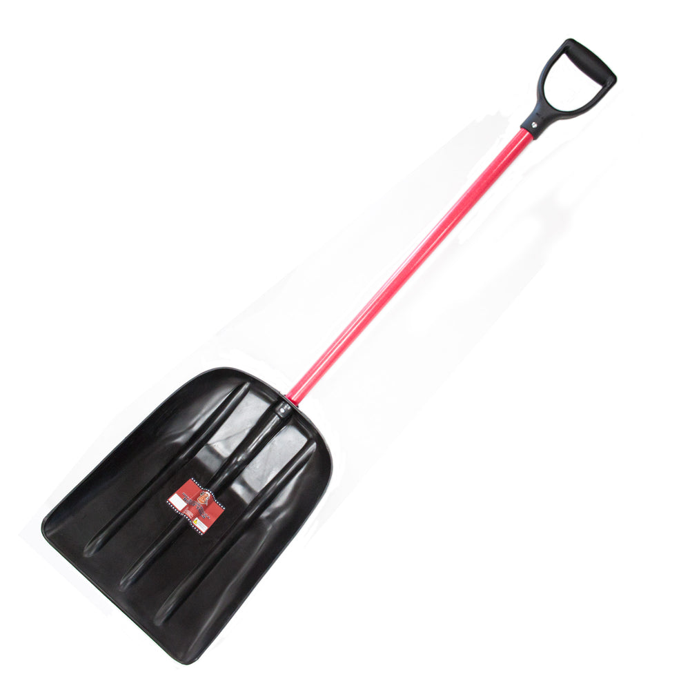 BULLY TOOLS Snow - Mulch Scoop Shovel with Fiberglass Handle and Poly D-Grip